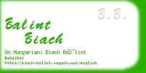 balint biach business card